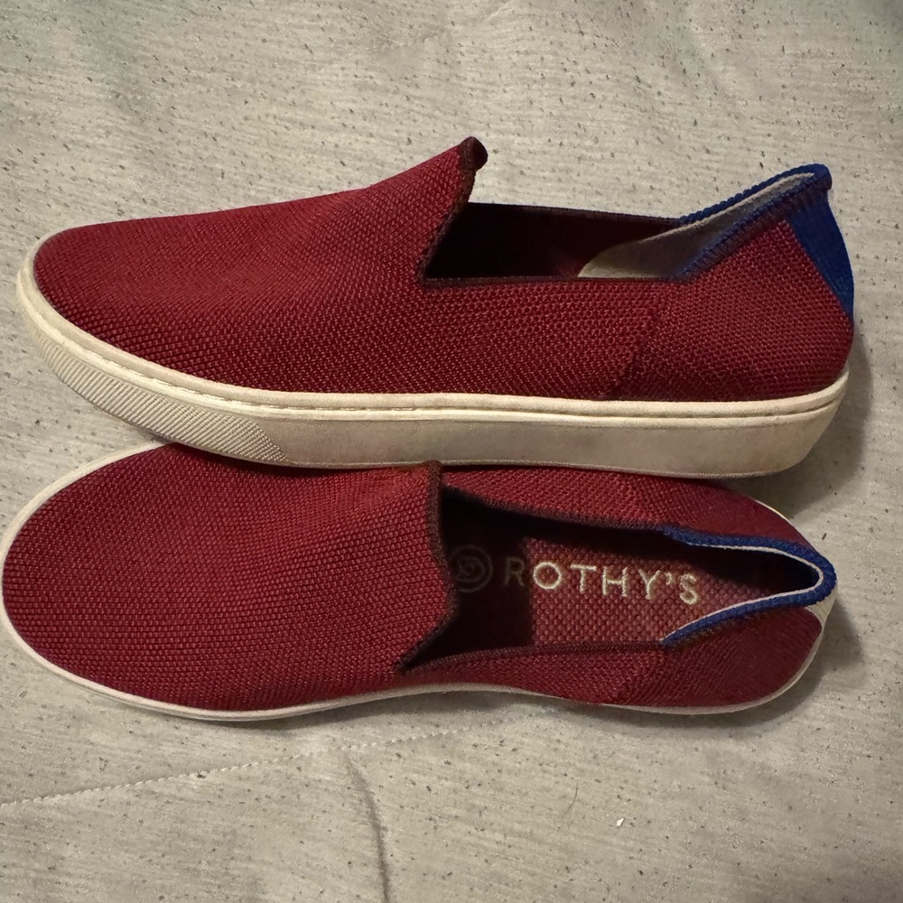 Rothy's Burgundy Slip-On Shoes
